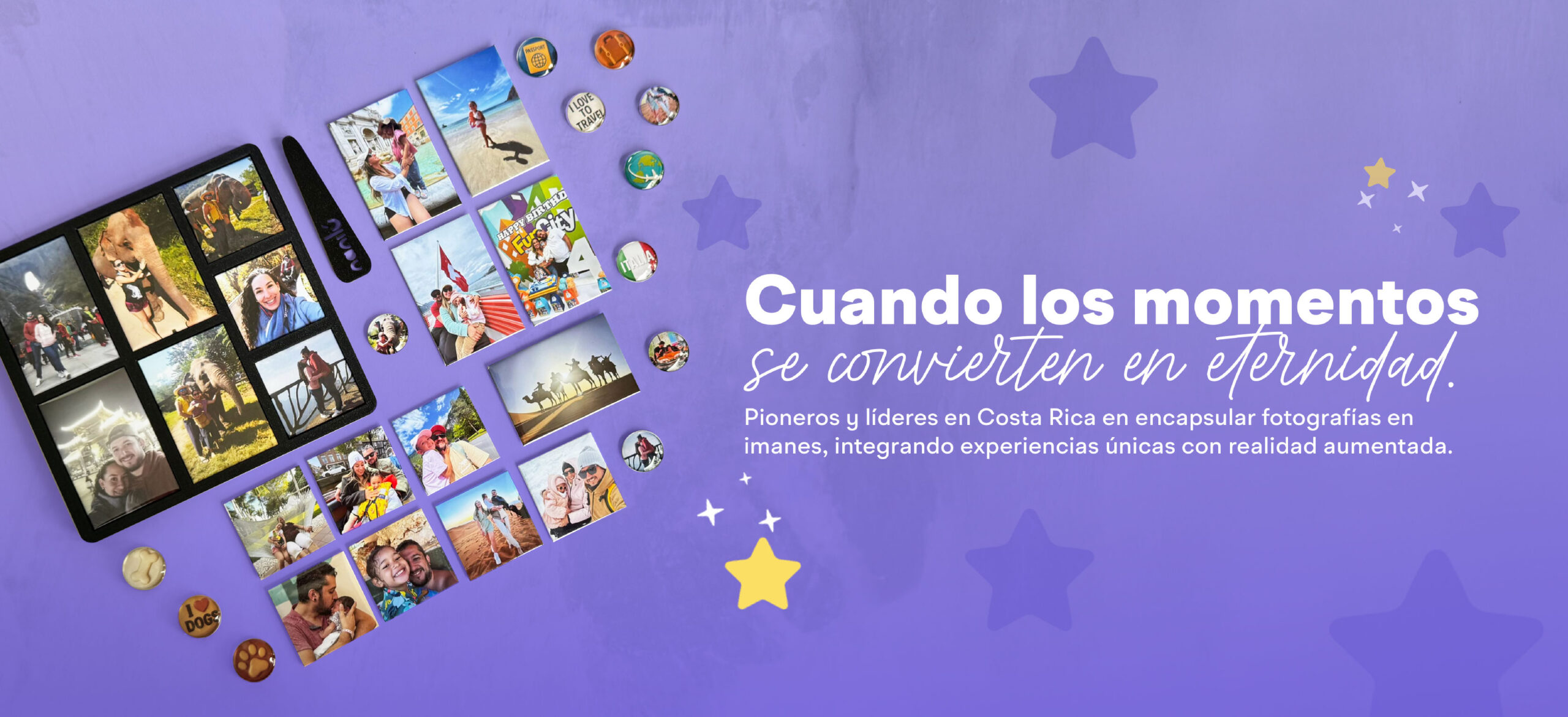 Nanilu: Cuando los momentos se convierten en eternidad. Pioneros y líderes en Costa Rica en encapsular fotografías en imanes, integrando experiencias únicas con realidad aumentada.